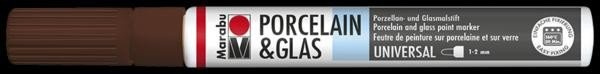 Marabu Popisovač na sklo/porcelán 1-2 mm - hnědý Pražská obchodní společnost, spol. s r.o.