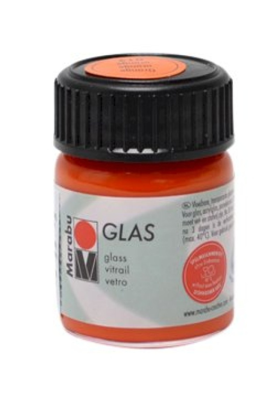 Barva na sklo Marabu, 15 ml, oranžová 013 Pražská obchodní společnost, spol. s r.o.
