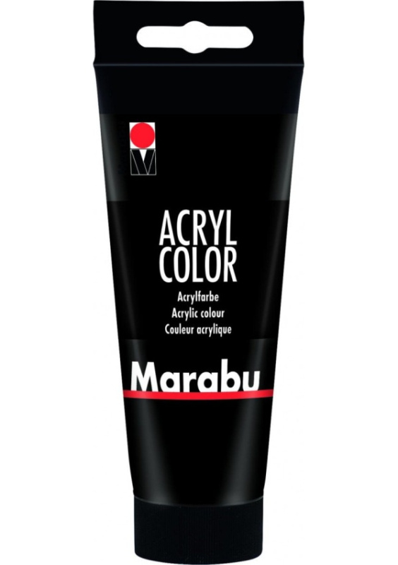 Marabu Acryl Color akrylová barva - černá 073, 100 ml Pražská obchodní společnost, spol. s r.o.