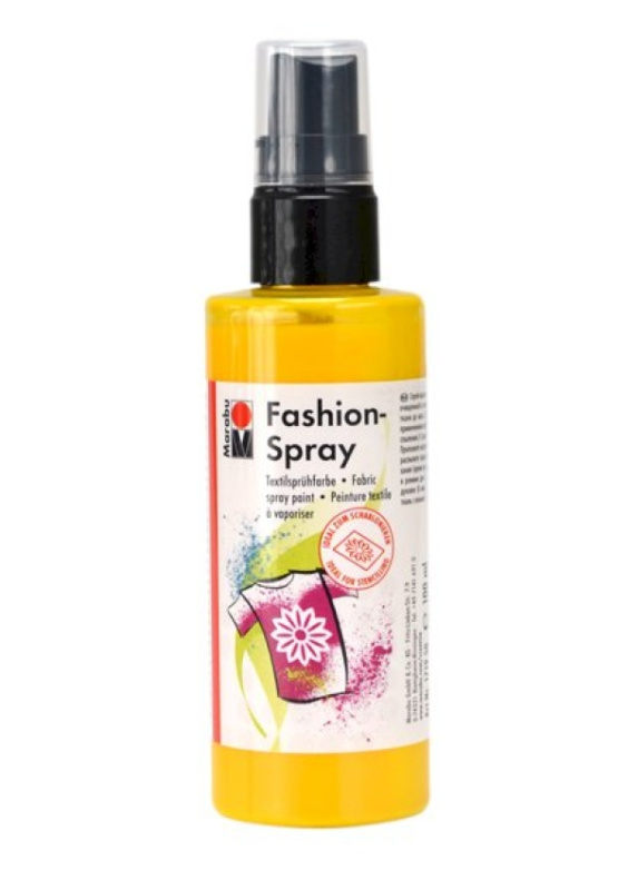 Fashion spray, barva na textil č.220, žlutá, 100 ml Pražská obchodní společnost, spol. s r.o.