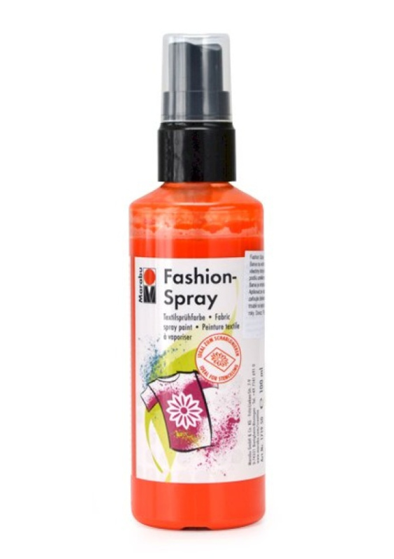 Fashion spray, barva na textil č.023, červenooranžová, 100 ml Pražská obchodní společnost, spol. s r.o.