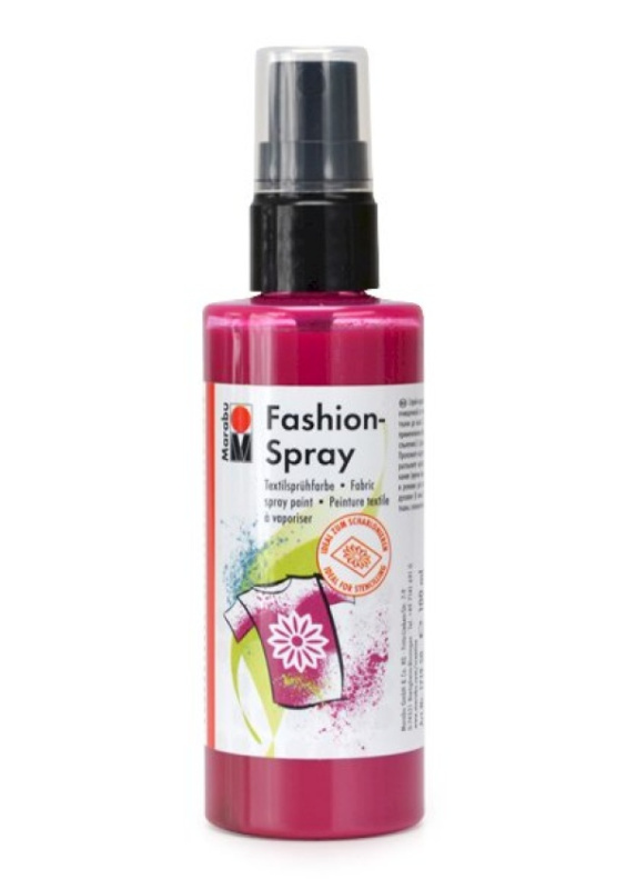 Fashion spray, barva na textil č.005, malinová, 100 ml Pražská obchodní společnost, spol. s r.o.