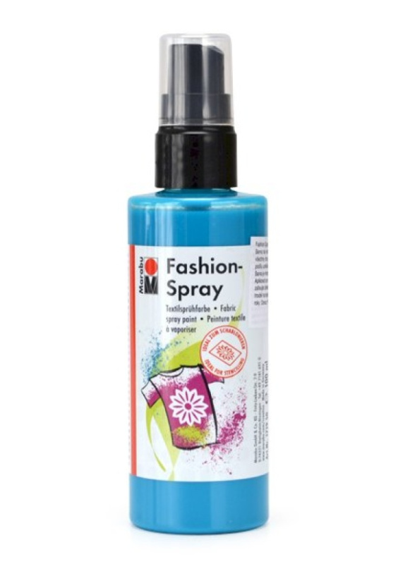Fashion spray, barva na textil č.091, karibská modrá, 100 ml Pražská obchodní společnost, spol. s r.o.
