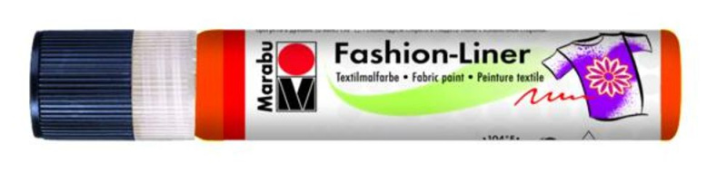 Textilní liner 25 ml - oranžová Aladine