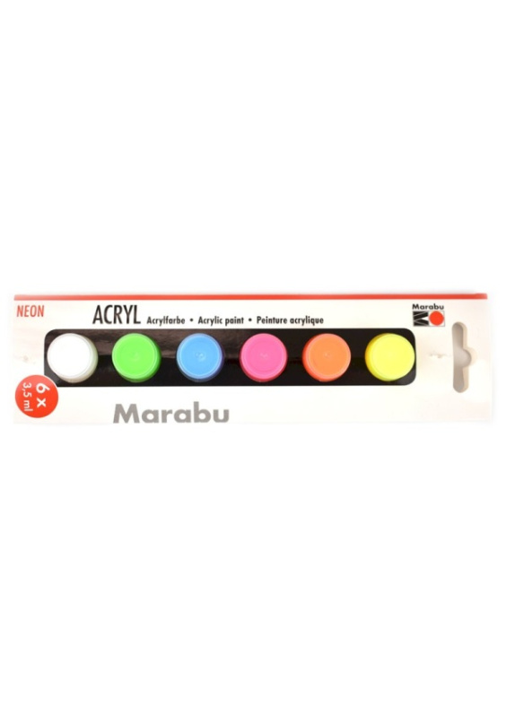 Sada akrylových barev, neon, 6 x 3,5 ml Pražská obchodní společnost, spol. s r.o.