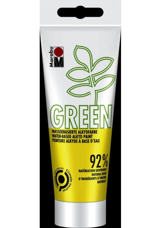 Marabu Green Alkydová barva - světle žlutá 100 ml Pražská obchodní společnost, spol. s r.o.