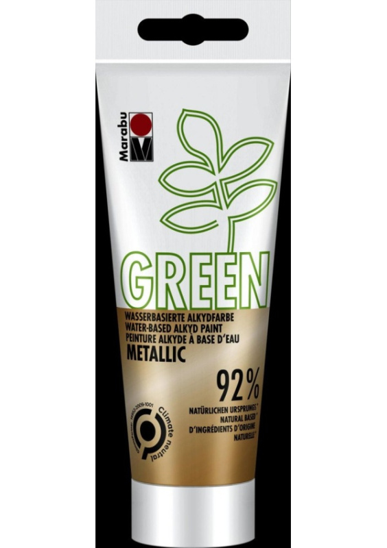 Marabu Green Alkydová barva - zlatá 100 ml Pražská obchodní společnost, spol. s r.o.