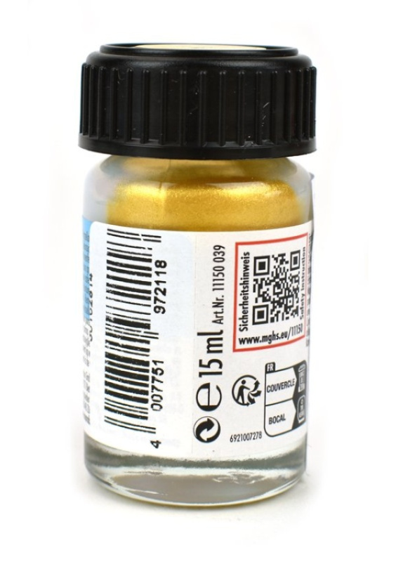 Barva na sklo a porcelán Marabu, zlatá 784, 15 ml Pražská obchodní společnost, spol. s r.o.