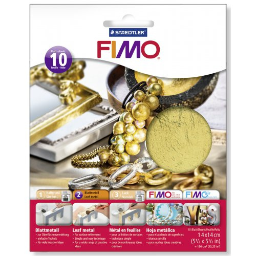 Staedtler FIMO metalické plátky zlatý, 10 ks