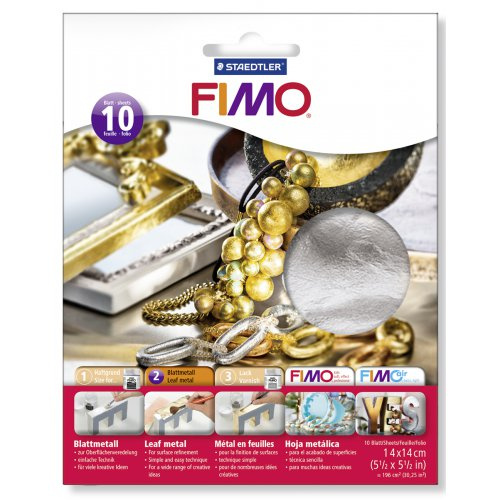 Staedtler FIMO metalické plátky stříbrný, 10 ks