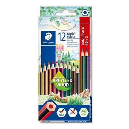Staedtler Barevné pastelky Noris Colour - 10+2 mix barev - šestihranné