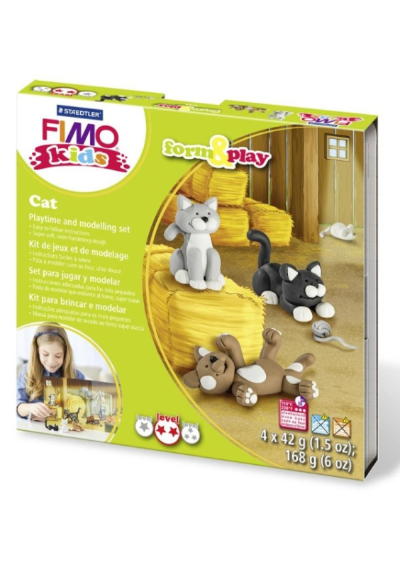 FIMO Staedtler Sada Fimo kids Form & Play Kočky