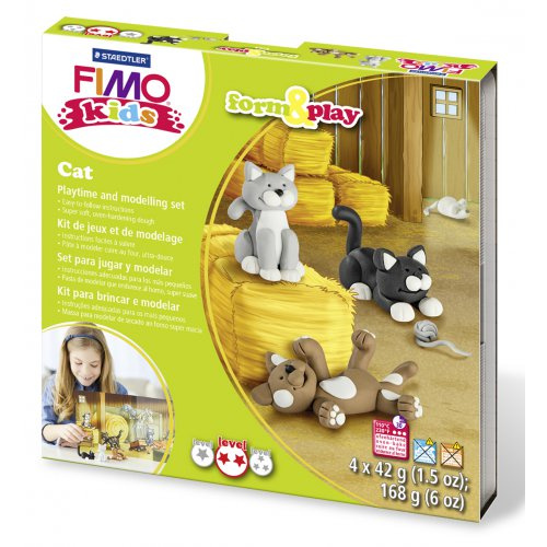 FIMO Staedtler Sada Fimo kids Form & Play Kočky