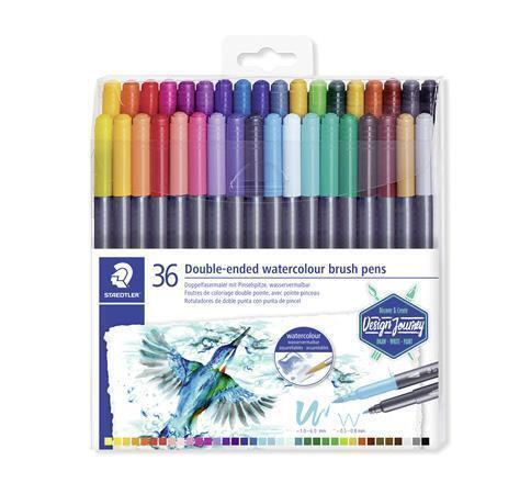Staedtler Štětcové fixy Marsgraphic Duo  36 barev oboustranné