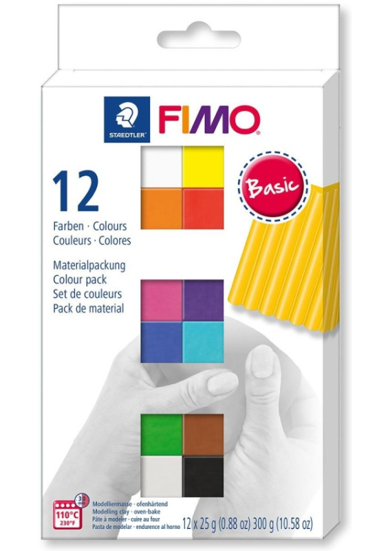 Staedtler FIMO Soft sada 12 barev 25 g BASIC