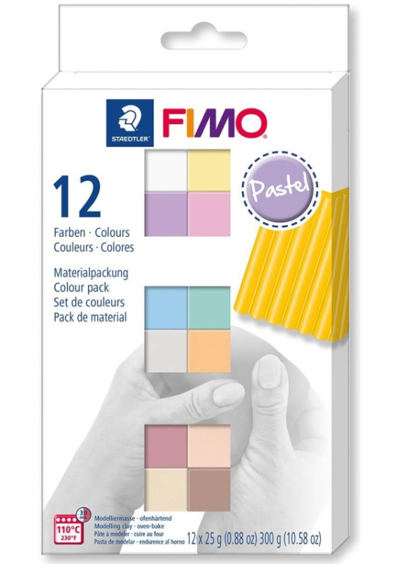 Staedtler FIMO Soft sada 12 barev 25 g PASTEL
