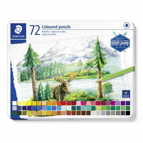Staedtler Barevné pastelky Design Journey 72 barev šestihranné 