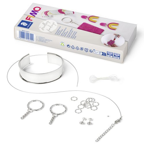 FIMO Staedtler Šperková sada Fimo - NÁUŠNICE, ŘETÍZEK A NÁRAMEK