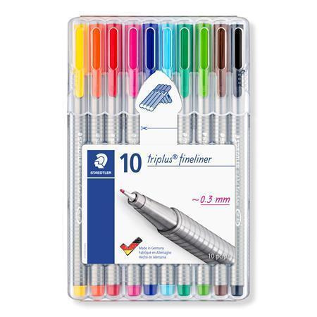 Liner STAEDTLER Triplus 334, 0,3mm - Box sada 10 barev