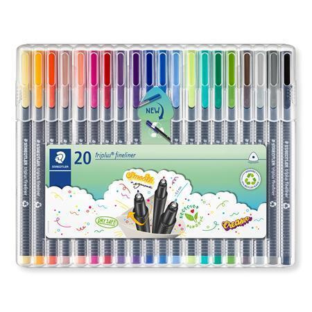 Liner STAEDTLER Triplus 334, 0,3mm - Box sada 20 barev