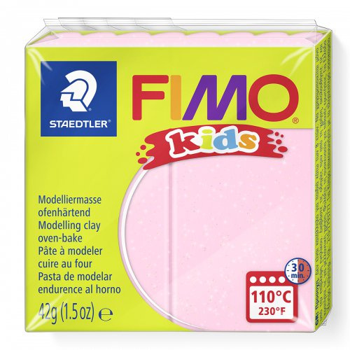 Staedtler FIMO kids 42g - dětská modelovací hmota PERLEŤOVÁ RŮŽOVÁ