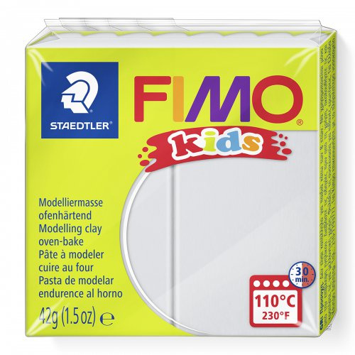 Staedtler FIMO kids 42g - dětská modelovací hmota SVĚTLÁ ŠEDÁ