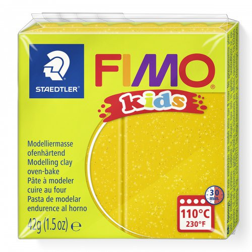 Staedtler FIMO kids 42g - dětská modelovací hmota ZLATÁ SE TŘPYTKAMI