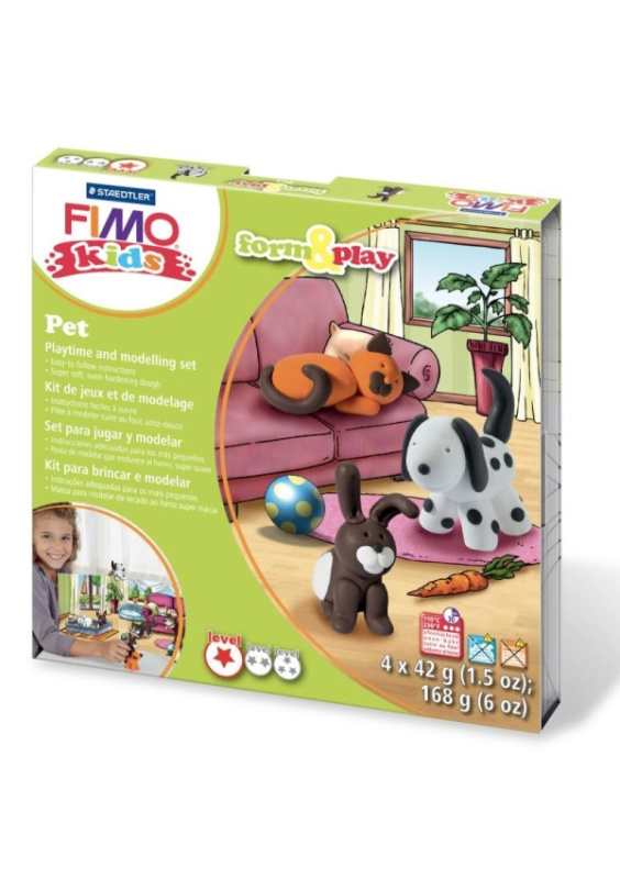 FIMO Staedtler Sada Fimo kids Form & Play Mazlíčci
