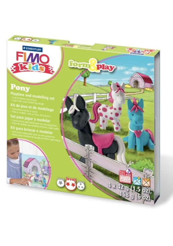 FIMO Staedtler Sada Fimo kids Form & Play Poníci