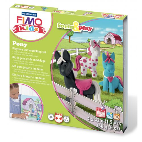FIMO Staedtler Sada Fimo kids Form & Play Poníci