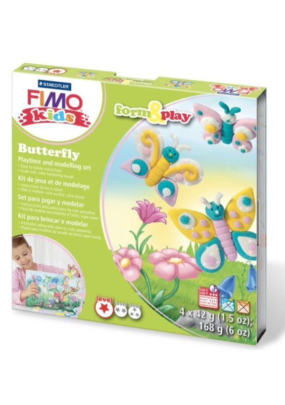 FIMO Staedtler Sada Fimo kids Form & Play Motýlci