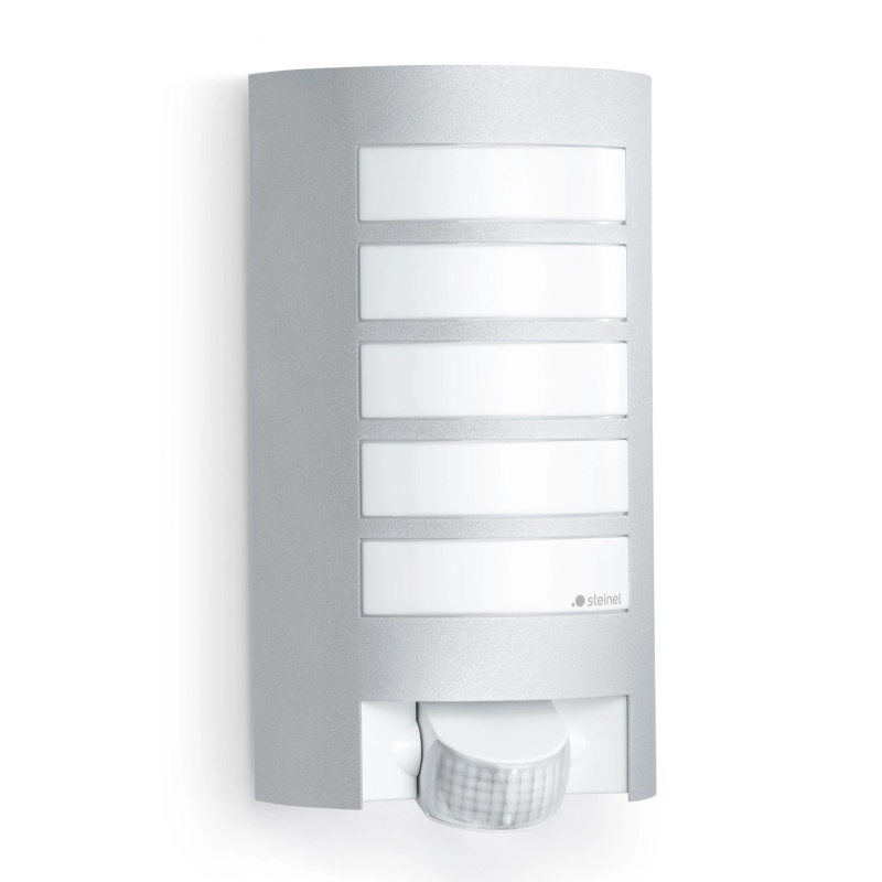 Steinel Venkovní svítidlo L 12 s det. pohybu, stříbrná, 27,2 x 15,5 x 10,8 cm