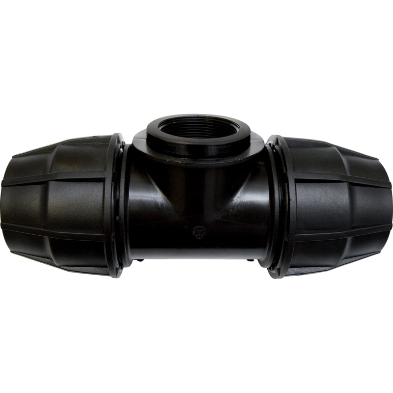 LUX-TOOLS PE T-kus 32 mm s vnitřním závitem 24,1 mm (3/4")