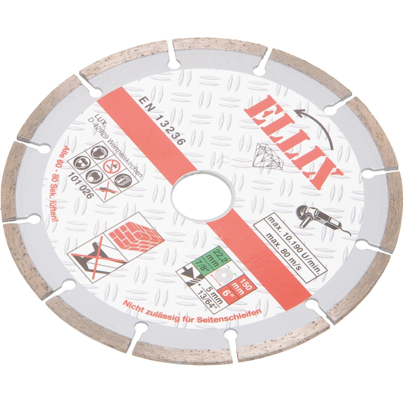 Ellix Diamantový řezný kotouč na kámen průměr 150 mm