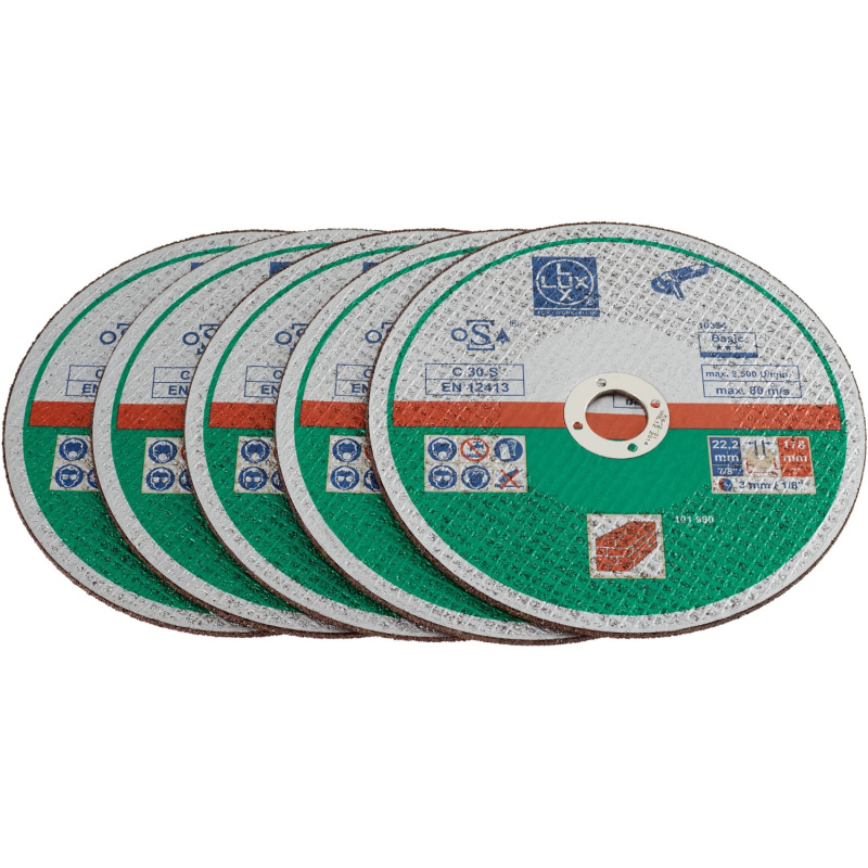 LUX Výhodné balení řezných kotoučů na kámen 115 mm