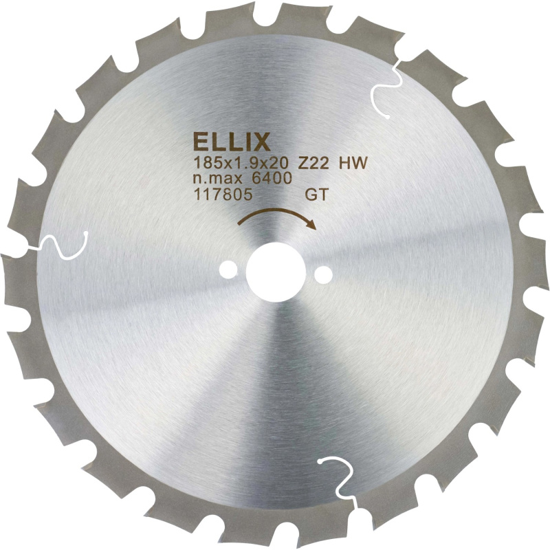 Ellix Pilový kotouč z tvrdokovu do dřeva průměr 185 mm 22 zubů