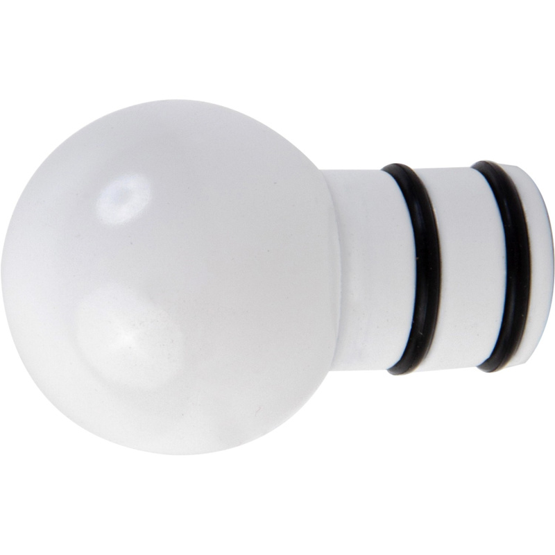 Koncovka záclonové tyče, koule, bílá, 2 ks, pr. 19 mm