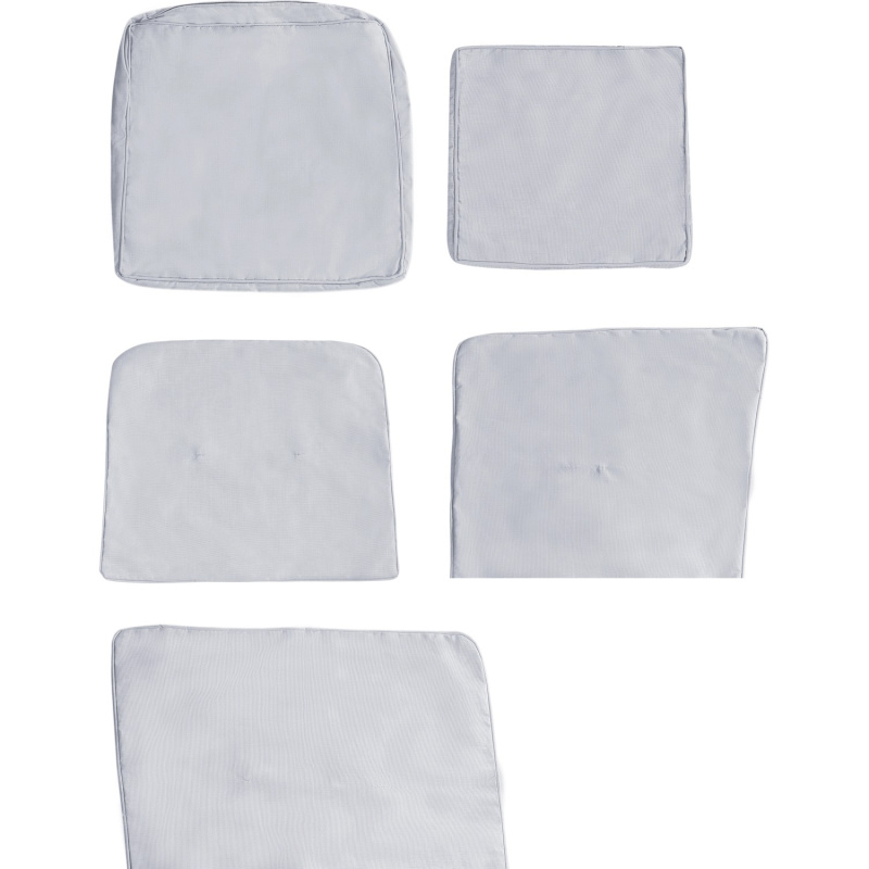 OBI Náhradní sada potahů na polstry pro rohovou sestavu Vermont, šedá, 5dílná