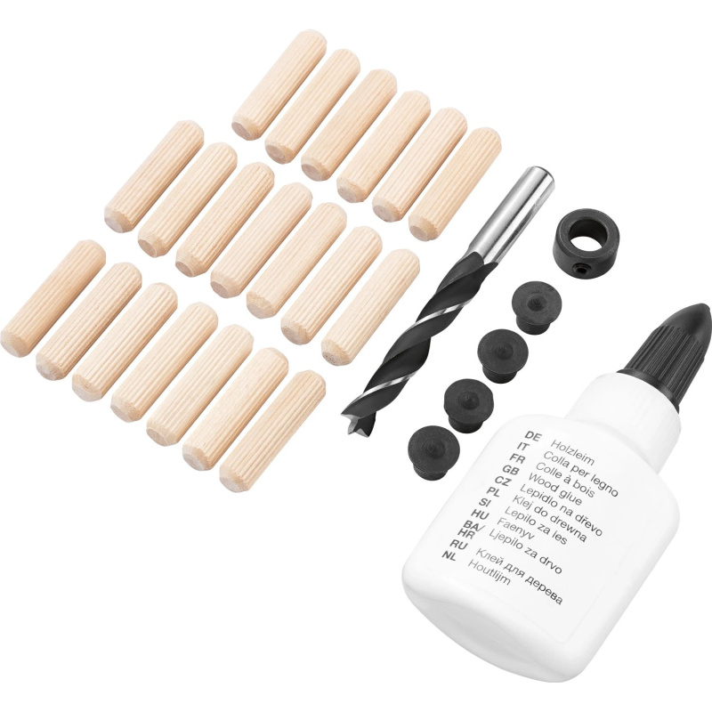 LUX-TOOLS Sada pro kolíkování (pr. 6 mm) s lepidlem
