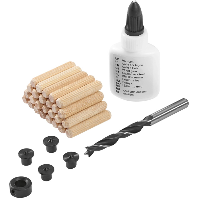 LUX-TOOLS Sada pro kolíkování (pr. 8 mm) s lepidlem