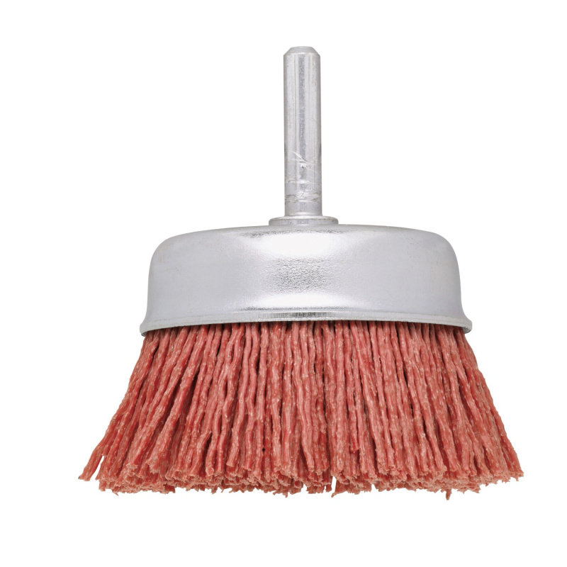 LUX-TOOLS Hrnkový kartáč Comfort pro vrtačku/šroubovák, nylon hrubý, pr. 75 mm