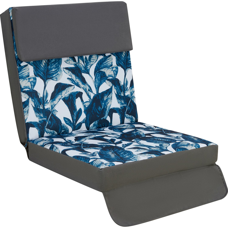 Podsedák pro 3místnou hollywoodskou houpačku Talca, antracit/vzor listů, 1 ks