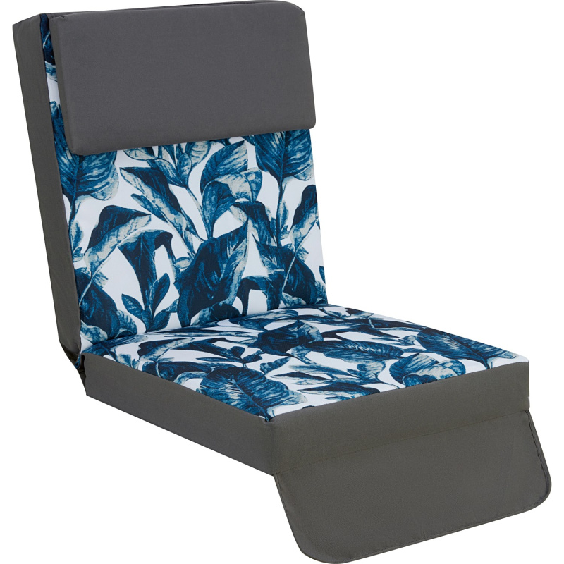 Podsedák pro 4místnou hollywoodskou houpačku Talca, antracit/vzor listů, 1 ks