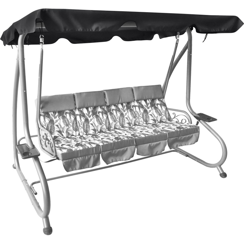 Střecha pro 4místnou hollywoodskou houpačku Talca, tmavě šedá, 145 x 257 cm