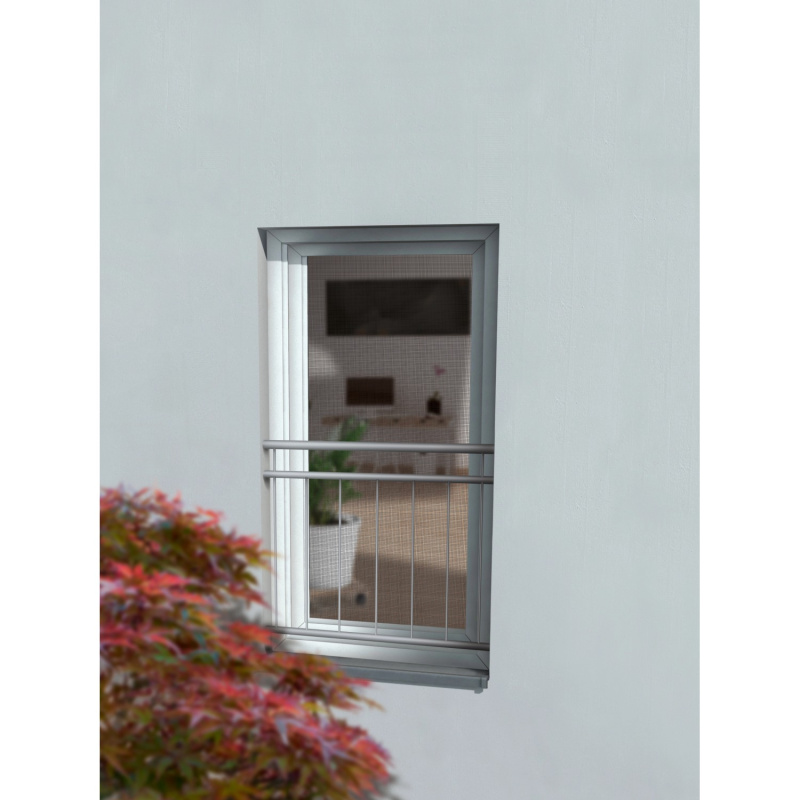 Ochranná síť proti hmyzu na okna v úrovni s podlahou 130 x 220 cm antracitová