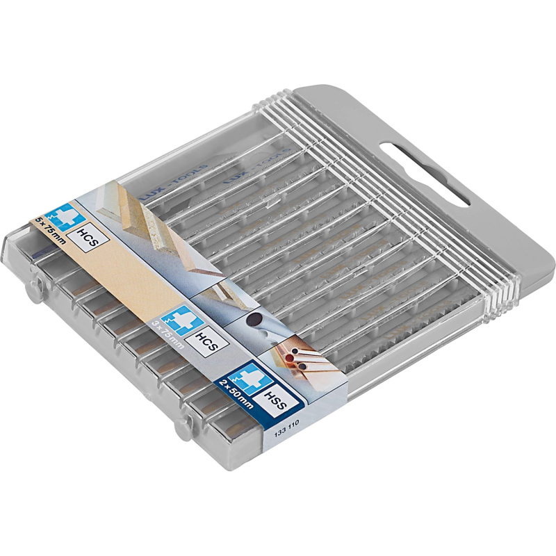 LUX Sada listů přímočaré pily, upínání T, 10dílná