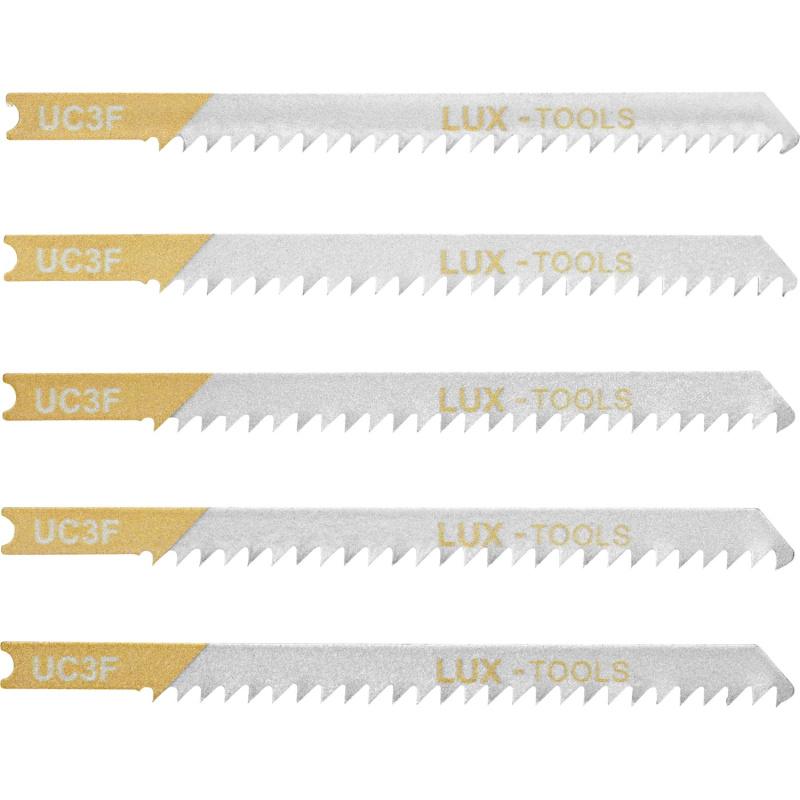 LUX Listy přímočaré pily na dřevo upínání U 75 mm hrubé rozteč zubů 3 mm