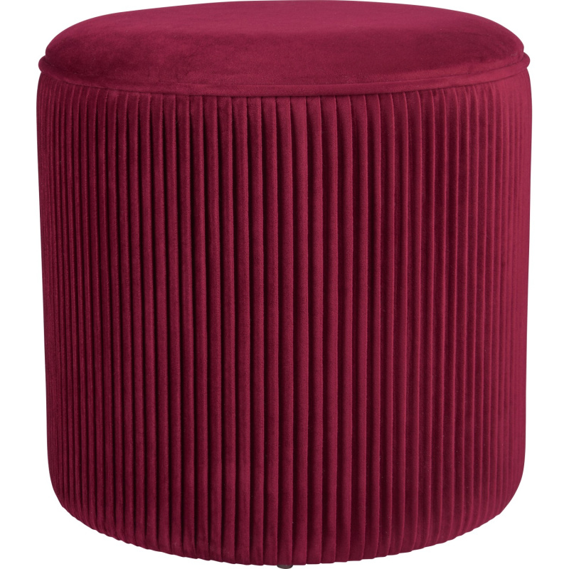 Taburet Blush Bordeaux MDF 40 cm x průměr 40 cm burgundská červená