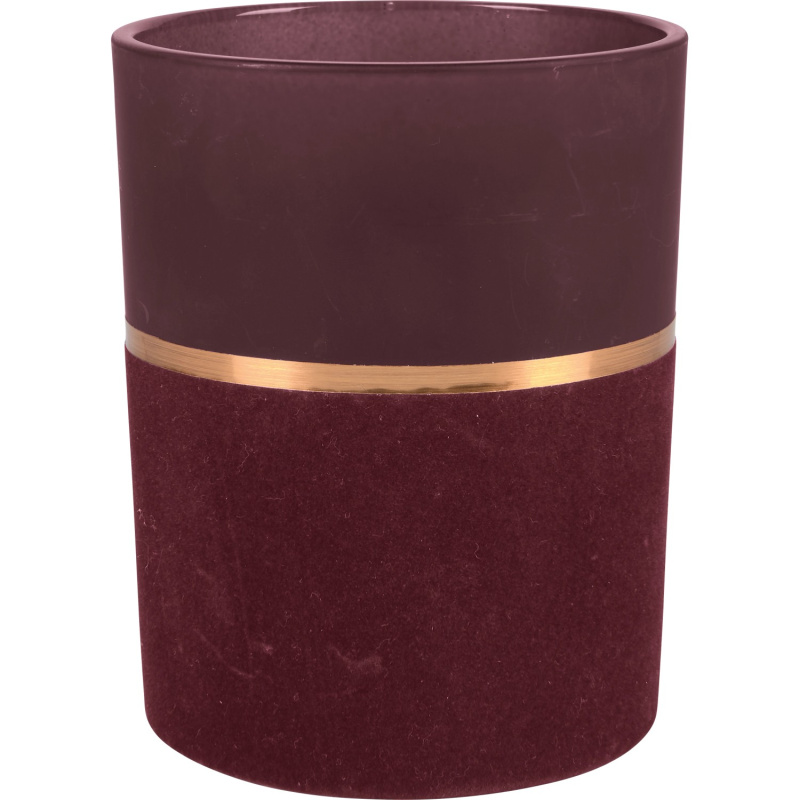 Svícen na čajové svíčky Blush Bordeaux, sklo, Beere, 12,5 x 10 cm