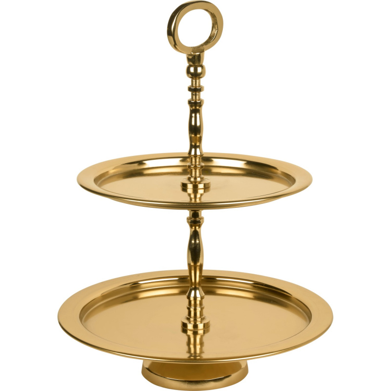 Etažér Blush Bordeaux 37 cm x průměr 27 cm zlatý